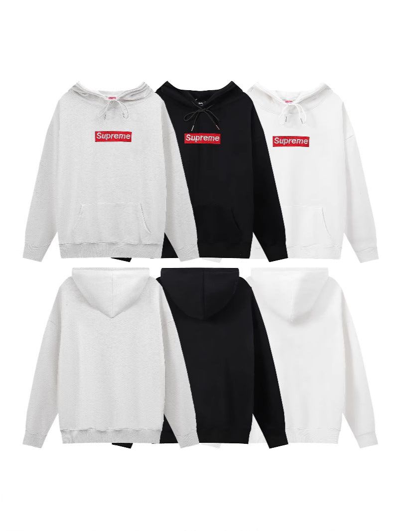 GMSupreme Fleece-Lined Full Series Hooded Sweatshirt Men's Jacket Hoodie BOX Classic Collaboration Long Sleeve