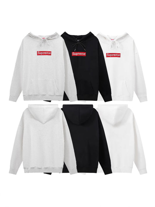 GMSupreme Fleece-Lined Full Series Hooded Sweatshirt Men's Jacket Hoodie BOX Classic Collaboration Long Sleeve
