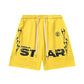 [Summer Collection] Washed Vintage Heavy Worker Head Print Casual Short Sleeve T-Shirt Couple Shorts