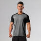 Unisex Breathable Lightweight Gym Short Sleeve Quick-Dry Top Fitness Sports Wear Ice Silk T-Shirt Stretch Short Sleeve