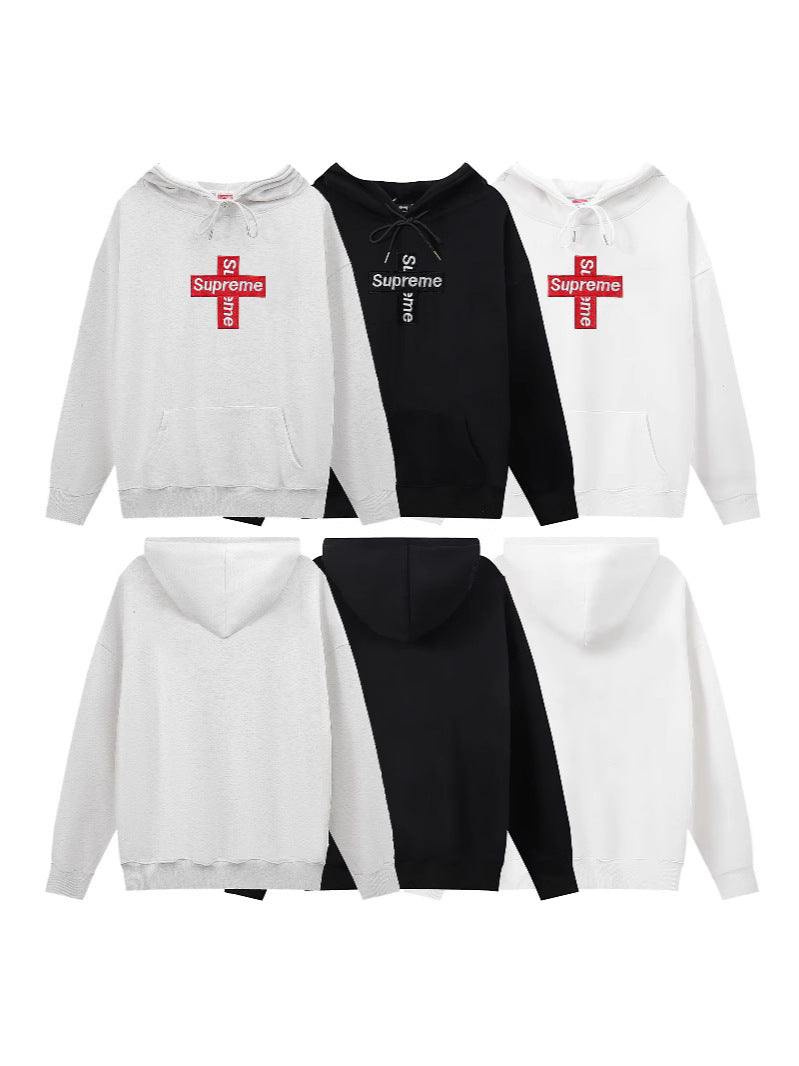 GMSupreme Fleece-Lined Full Series Hooded Sweatshirt Men's Jacket Hoodie BOX Classic Collaboration Long Sleeve