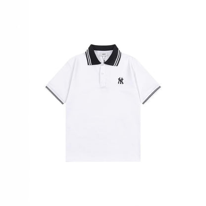 MIB Chest Embroidery LA Los Angeles Dodgers NY New York Yankees Double Yarn Pure Cotton Minimalist Polo Shirt