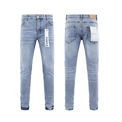 Jeans Washed and Distressed Retro Tattered Jeans Splash Ink Ruffle Handsome and Beautiful Style