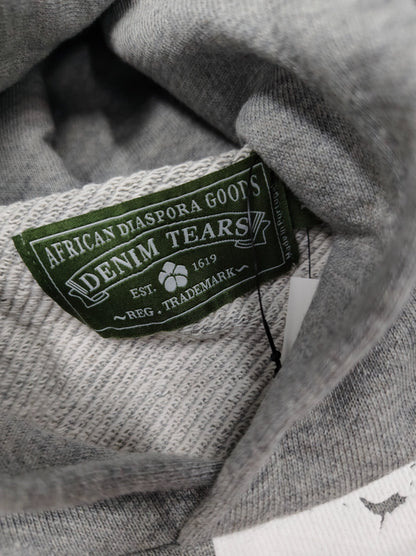 [High Quality Version] All Cotton Denim Tears Hoodie Kapok Hoodie American High Street Trendy Sweatshirt