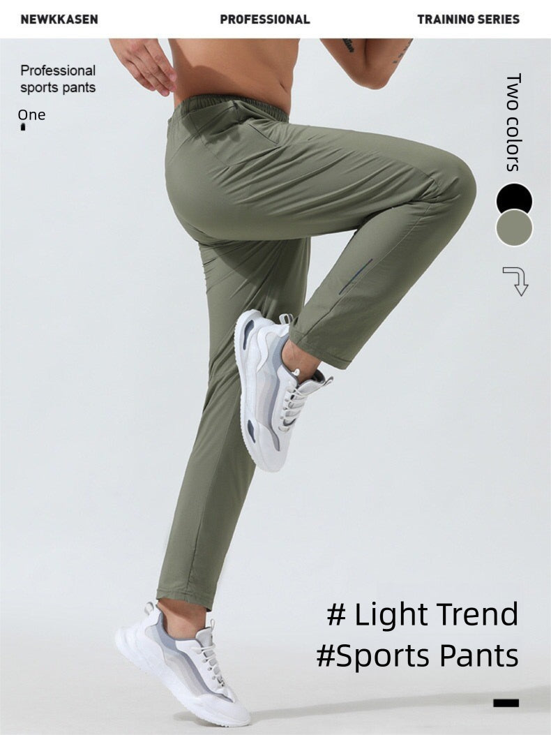 Sports Pants Men's Spring and Autumn Thin Outdoor Running Fitness Yoga Leisure Quick Dry Training Pants