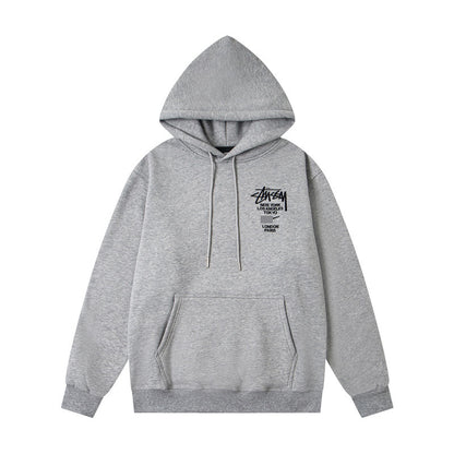 GMstuxN Letter Collaboration Hoodie Classic Letter Embroidery Hooded Sweatshirt Heavyweight Casual Jacket for Men
