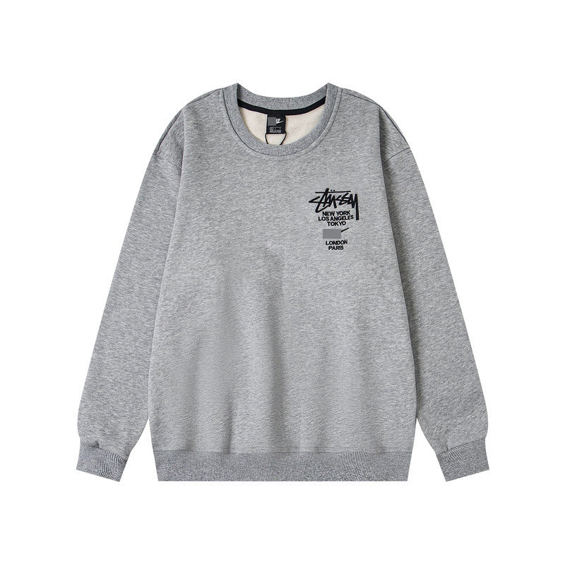 GMstuxN Letter Collaboration Hoodie Classic Letter Embroidery Hooded Sweatshirt Heavyweight Casual Jacket for Men