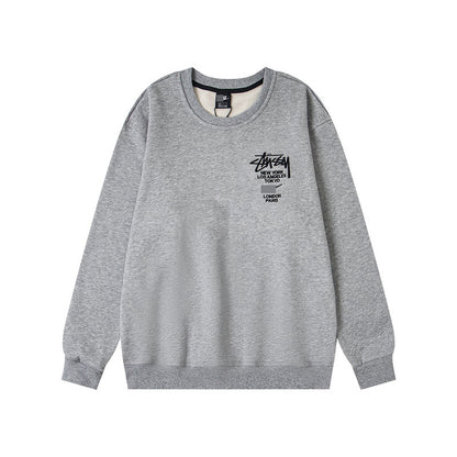 GMstuxN Letter Collaboration Hoodie Classic Letter Embroidery Hooded Sweatshirt Heavyweight Casual Jacket for Men