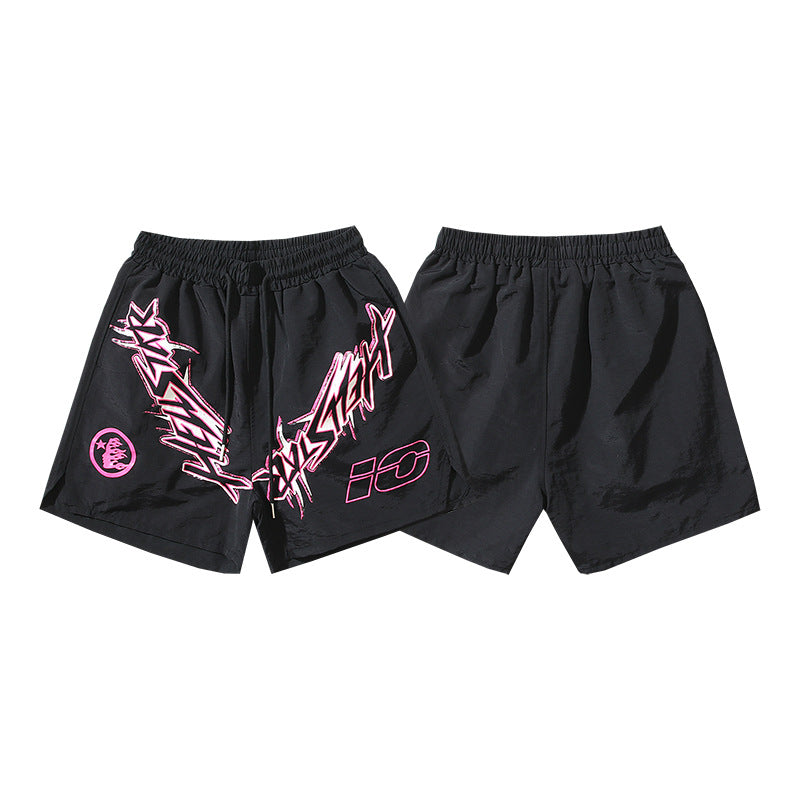 Washed Vintage Casual Shorts 2024 Summer New European and American Trendy Brand Five-Point Shorts