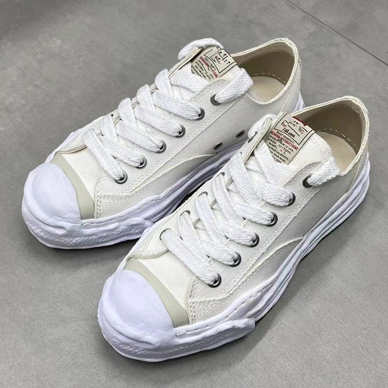 GMabcd Mmy Open Smile Dissolving Shoes Canvas Thick Sole Height Increasing Unisex Casual Sneakers