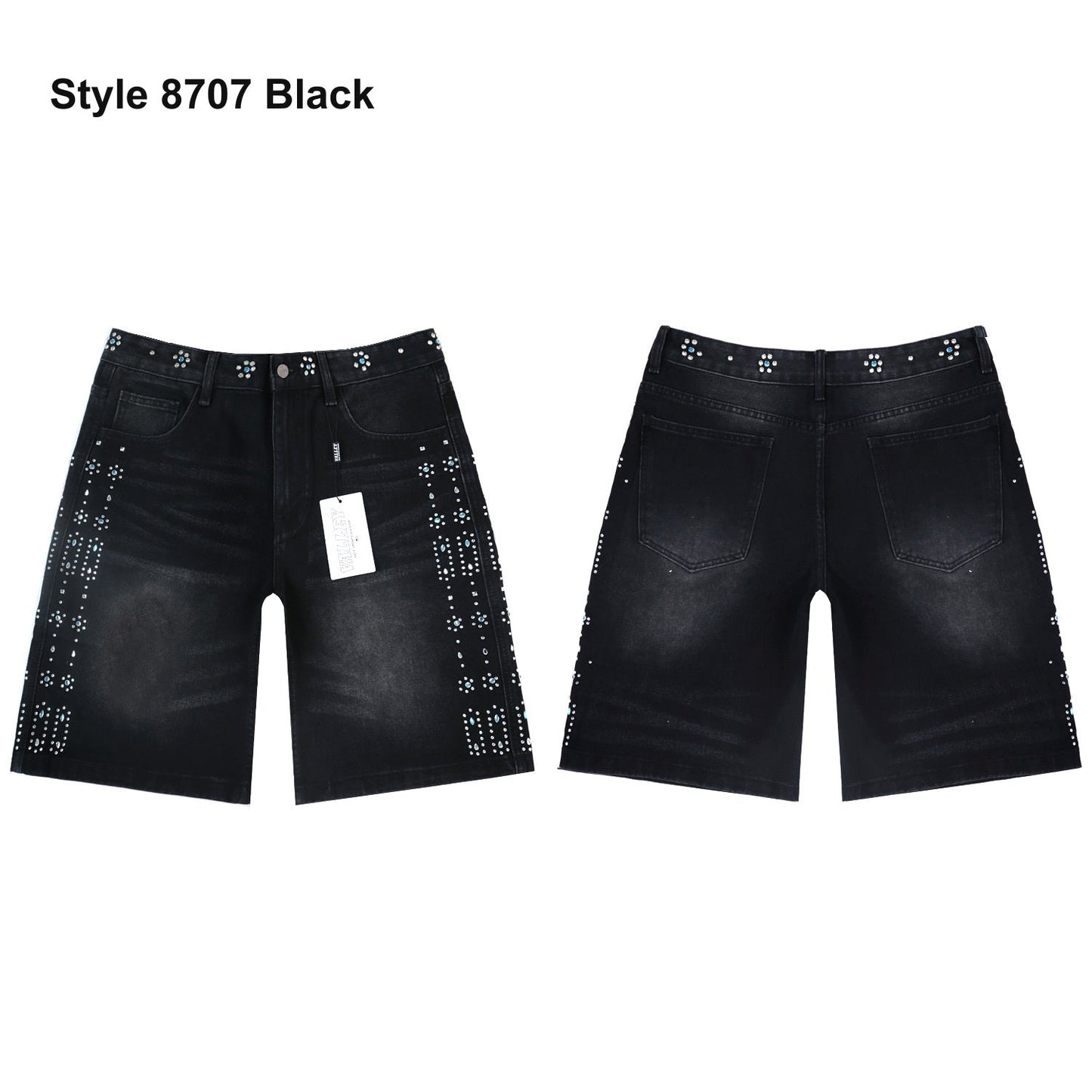 Men's denim shorts – Style 8707 Black