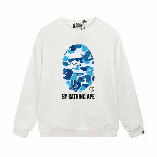GMabcd Terry Sweatshirt for Men, Autumn and Winter Long Sleeve Letter Print Loose Round Neck Pullover Casual Top Trendy（2）