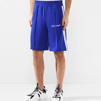 PA Angel Trendy Brand Striped Rainbow Ribbon Shorts Unisex Couple Fog High Street Palm Tree Loose Five-Point Pants