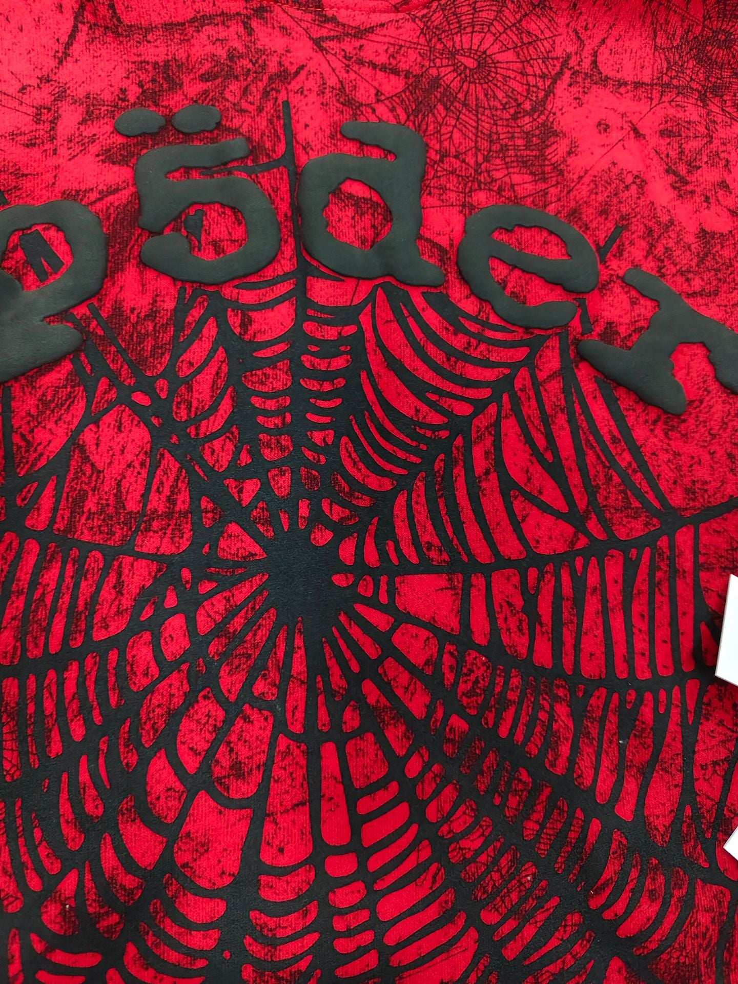 GMabcd Hoodie Casual Loose Red Branch Camouflage Spider Web Sp5der Sweatshirt Men's Export