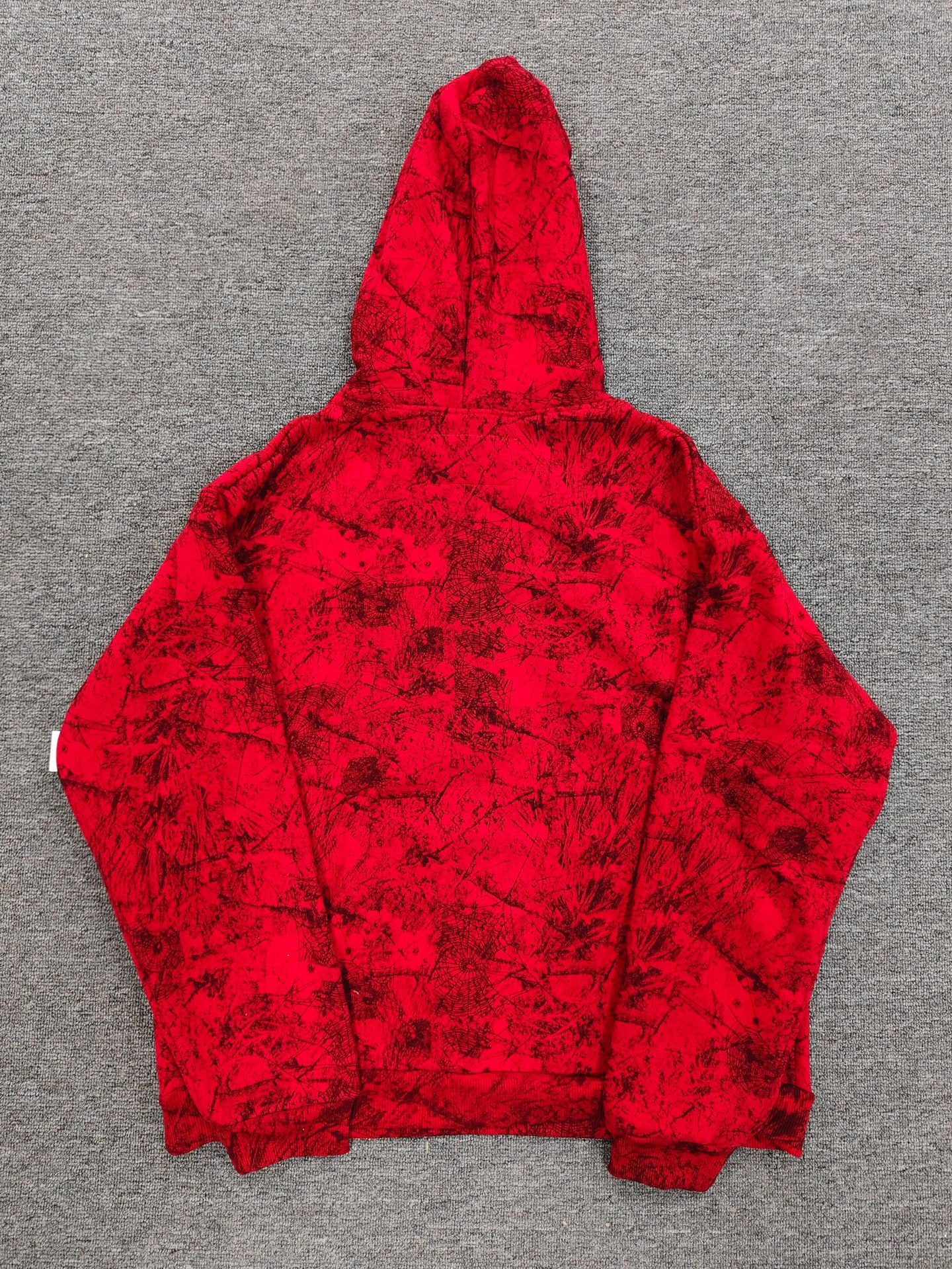 GMabcd Hoodie Casual Loose Red Branch Camouflage Spider Web Sp5der Sweatshirt Men's Export