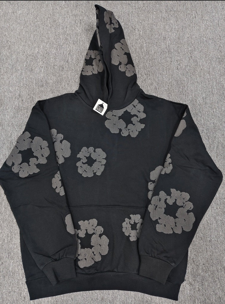 [High Quality Version] All Cotton Denim Tears Hoodie Kapok Hoodie American High Street Trendy Sweatshirt