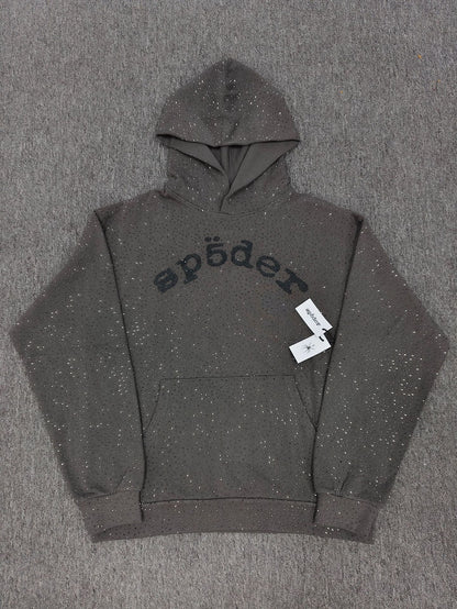 Hoodie Jacket Hip Hop Singer Same Fashion Casual Spider Rhinestone Sp5der Sweater [High Quality]