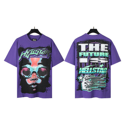 [3]2025 Summer New American Fashion Brand Male and Female Couples Wear plus Size Loose Pullover Short Sleeve T-shirt Youth Tee