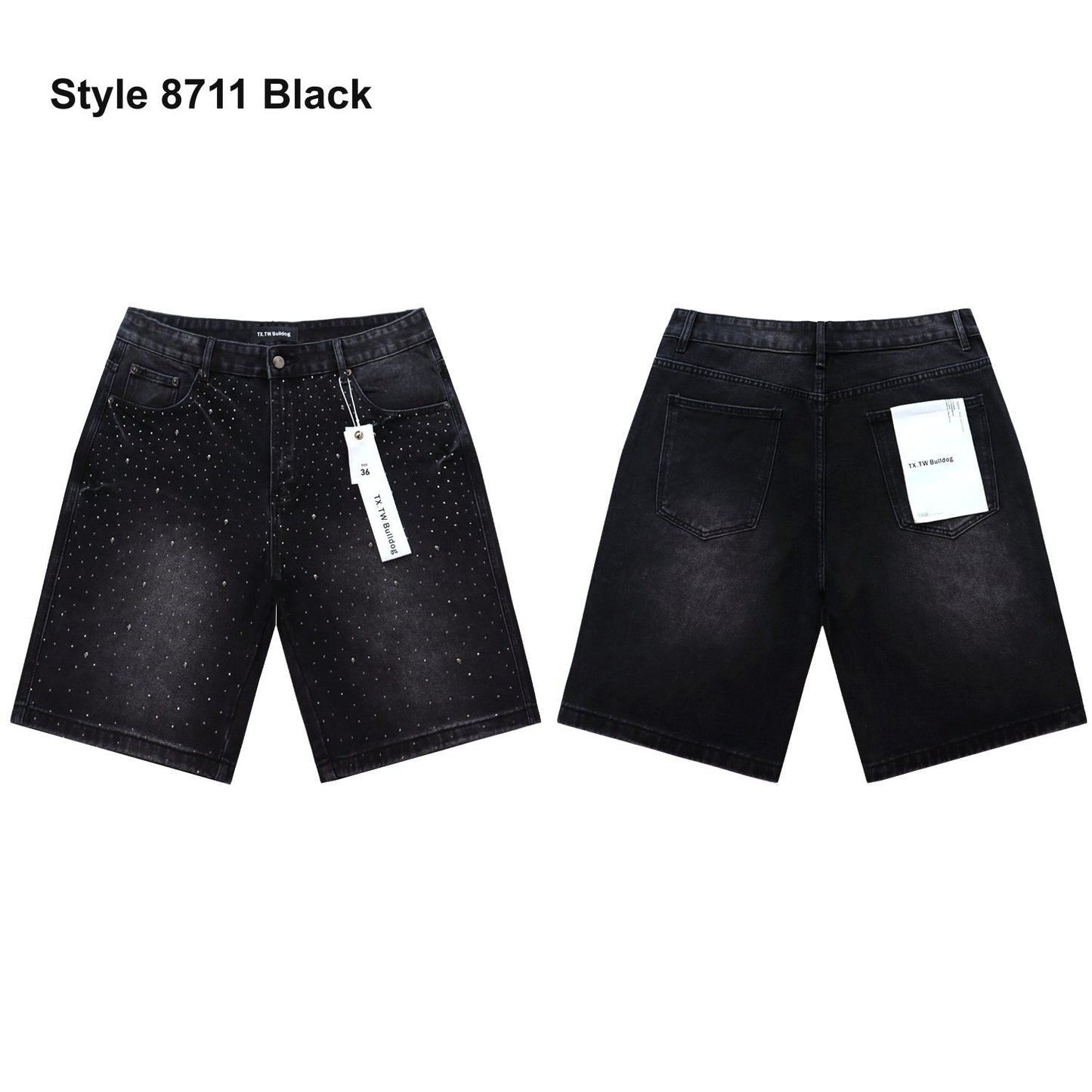 Men's denim shorts – Style 8711 Black