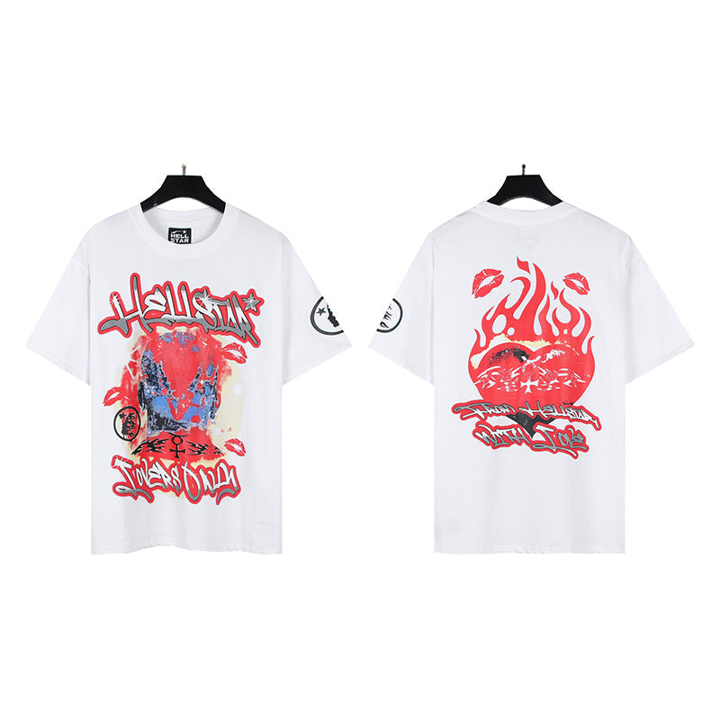 [1]TTY Summer Couples Wear plus Size Loose Pullover Short Sleeve T-shirt Youth Tee