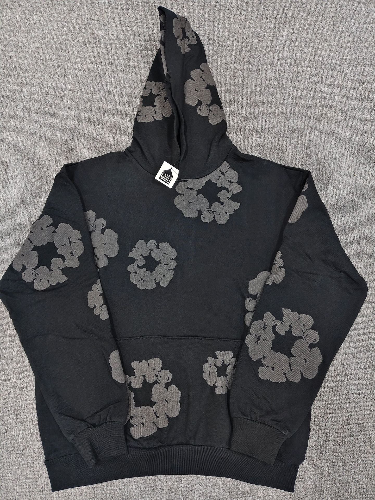 [High Quality Version] All Cotton Denim Tears Hoodie Kapok Hoodie American High Street Trendy Sweatshirt