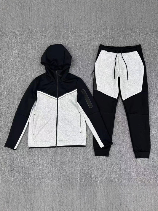 GMabcd 2025 Casual Sports Hooded Men's Side Zipper Suit Jacket Versatile Slim Fit Casual