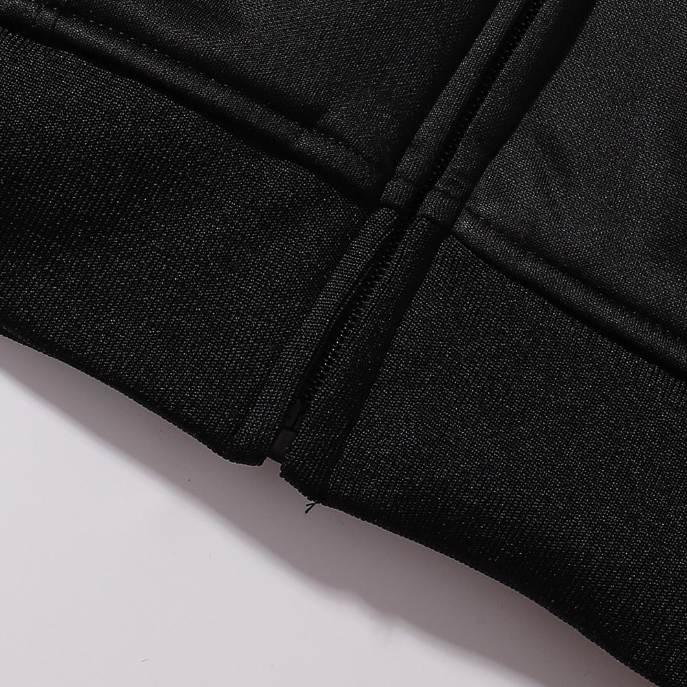 Gmabcd-sup Hoodie Collaboration Joe Loose Fit Autumn Winter Fleece Zipper Jacket Street Fashion Patchwork Hooded Sweatshirt