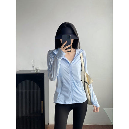 Lulu Same Style Mist Over Sun Protection Jacket Women's Sports Jacket Spring Summer Slim Fit Coat