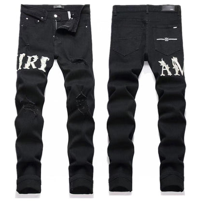 GMAM Heavy Craft Washed Distressed High Street Embroidered Unisex Jeans