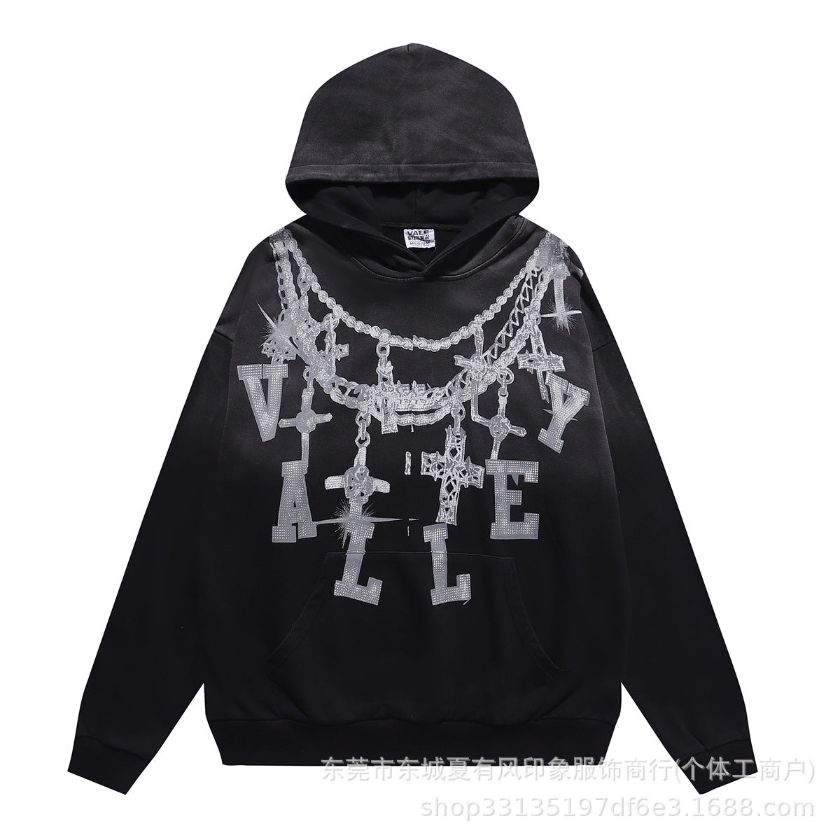 1996 Embroidered Logo Letter Zip-Up Loose-Fit Unisex Hooded Sweatshirt (Part 2)