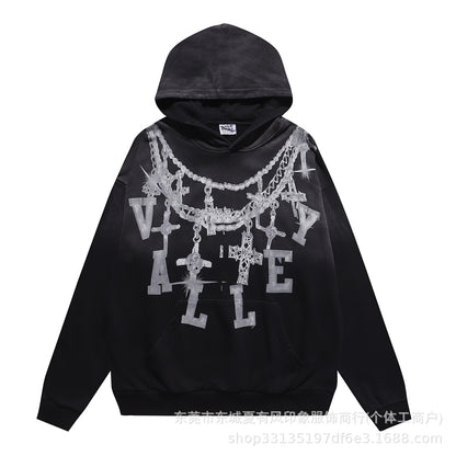 1996 Embroidered Logo Letter Zip-Up Loose-Fit Unisex Hooded Sweatshirt (Part 2)