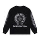 Ch Heart High-Quality Double Yarn Pure Cotton Unisex Printed Long Sleeve T-Shirt