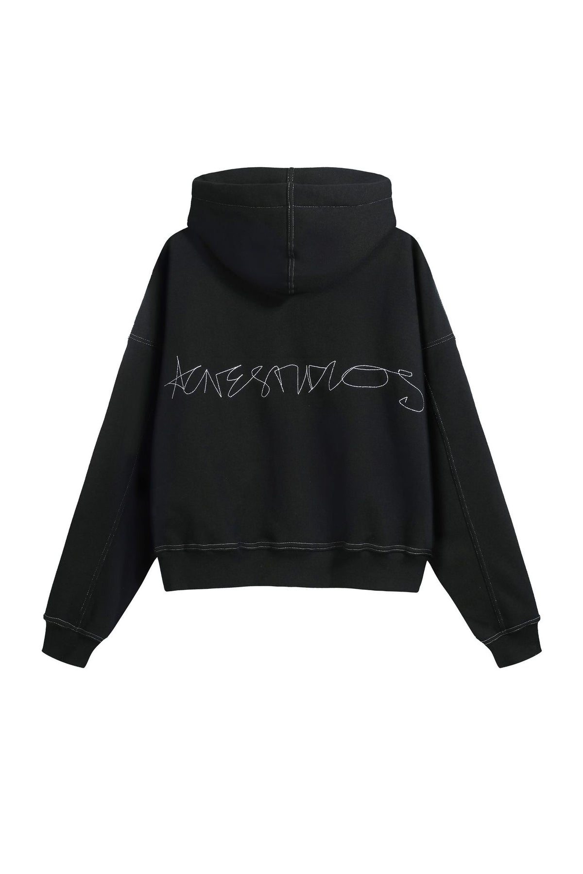 1996 Embroidered Logo Letter Zip-Up Loose-Fit Unisex Hooded Sweatshirt (Part 2)
