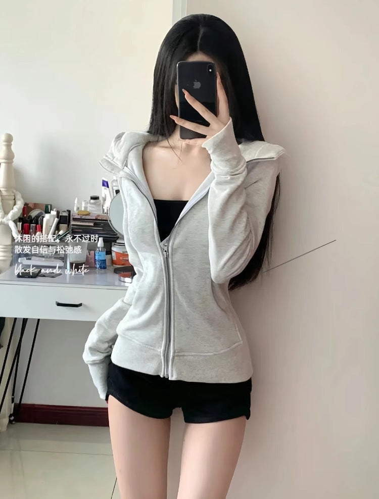 Lulu Same Style Scuba Women's Zipper Hooded Sweatshirt Autumn Winter Women's Outdoor Casual Warm Top Sports Jacket