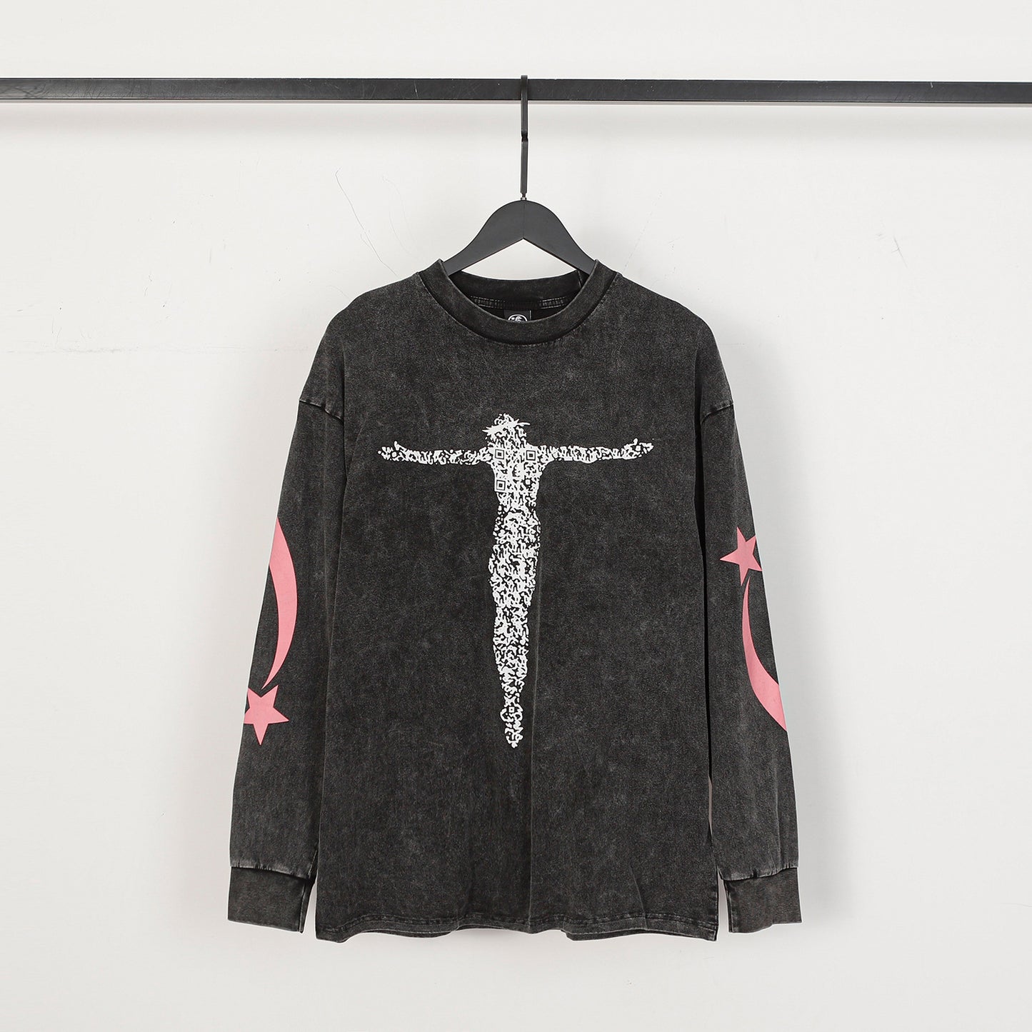 HS American Style Oversized Long Sleeve T-Shirt Autumn Base Shirt Men's Pullover Shirt