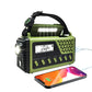 GMABCD Multifunctional Outdoor Solar Hand Crank Emergency Radio AM/FM/SW/BT Bluetooth Radio