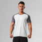 Unisex Breathable Lightweight Gym Short Sleeve Quick-Dry Top Fitness Sports Wear Ice Silk T-Shirt Stretch Short Sleeve