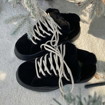 Men's Shoes 2025 Winter New Trend Retro Casual Versatile Thick-Soled Sports Loafers Warm