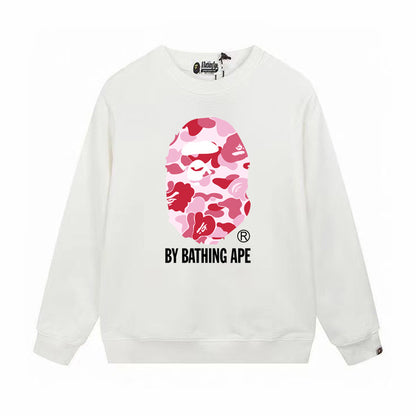 GMabcd Terry Sweatshirt for Men, Autumn and Winter Long Sleeve Letter Print Loose Round Neck Pullover Casual Top Trendy