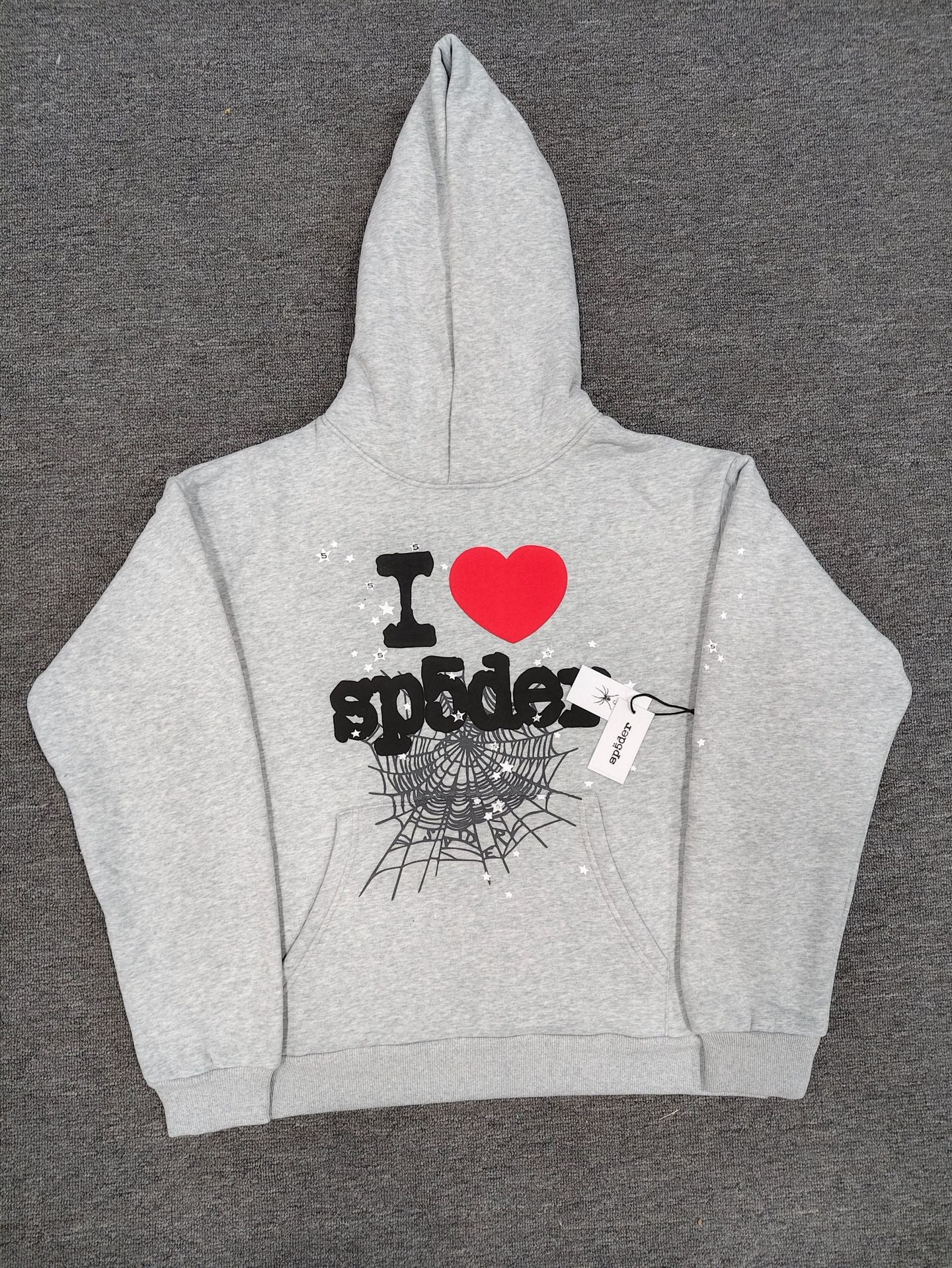 Gmsp5der Sweater Spider Web Love Pullover Hooded Sweater Men's and Women's Hoodies[High Quality]