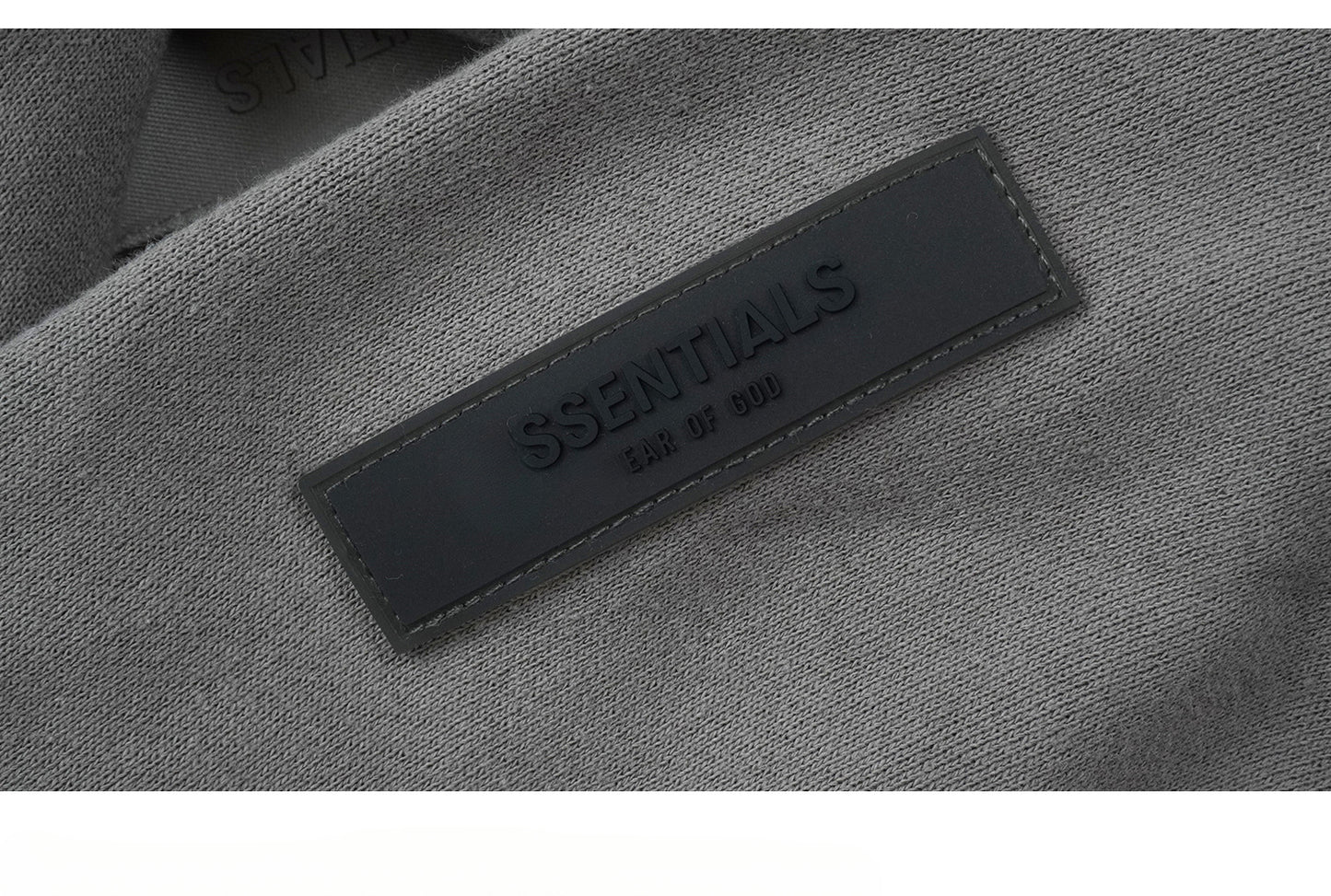ESSENTIALS HOODIE FOG Season 8 Flocked Small Label Versatile Hooded Sweatshirt Fleece Lined