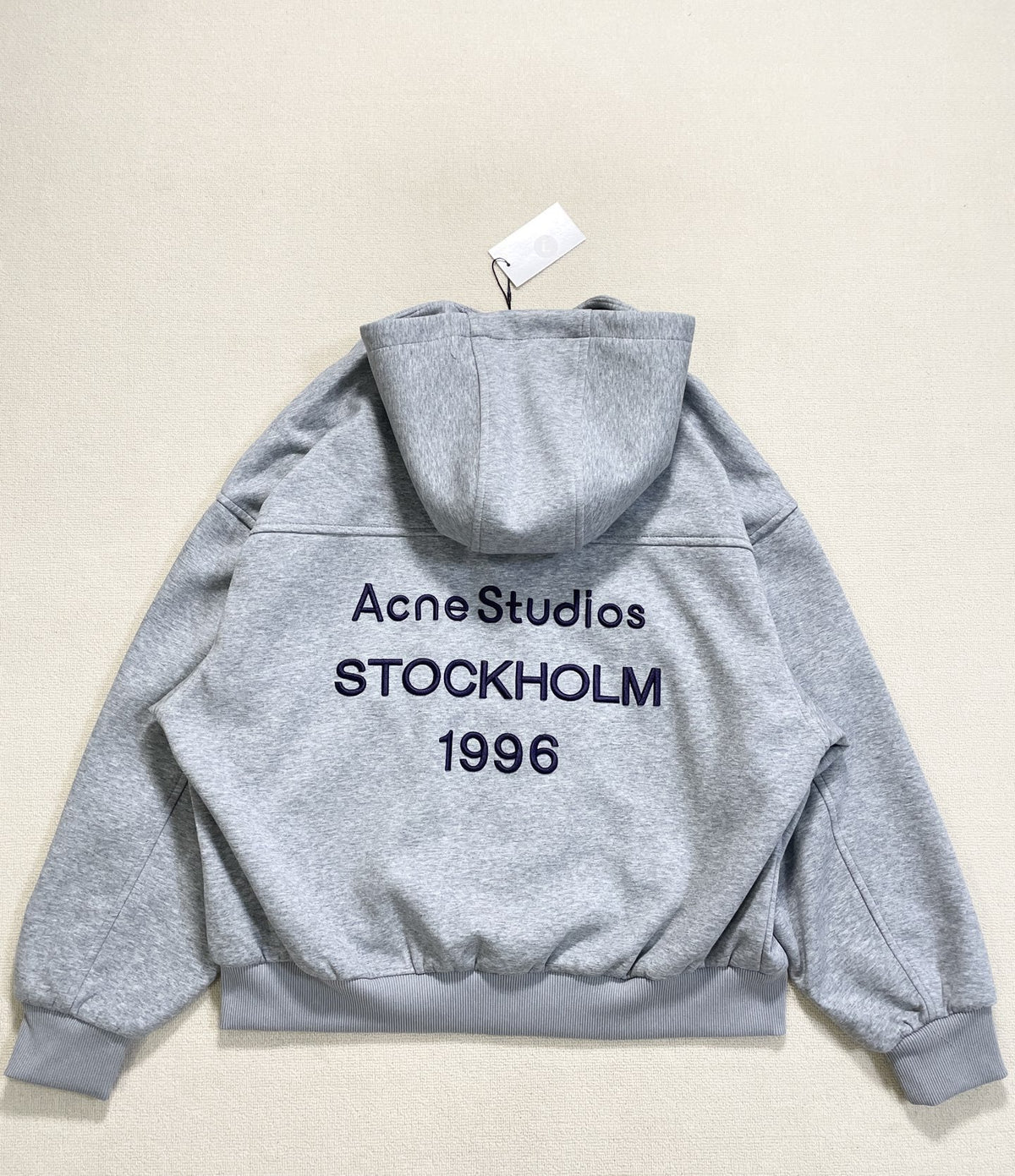 1996 Embroidered Logo Letter Zip-Up Loose-Fit Unisex Hooded Sweatshirt (Part 2)