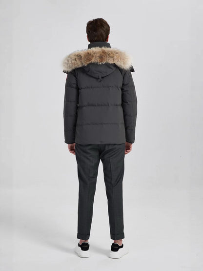 Wyndham 29 Big Goose down Jacket Winter Wolf Fur Thickened Men and Women Mid-Length Parka 3808ma