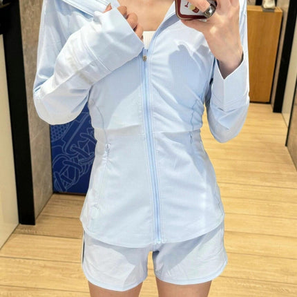 Lulu Same Style Mist Over Sun Protection Jacket Women's Sports Jacket Spring Summer Slim Fit Coat