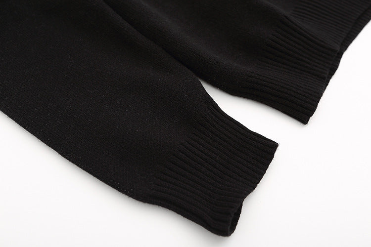 Trendy Brand Knitted Sweater Ape Head Round Neck Pullover Printed Casual Loose Fit Autumn Winter Top