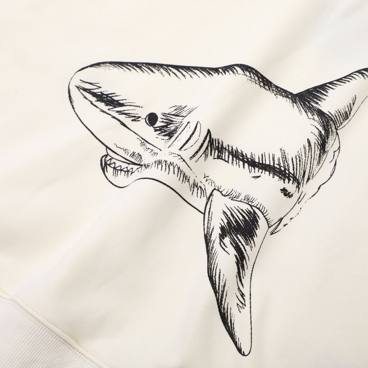 Hooded Sweatshirt Unisex Design Sense Tailless Shark Print Fashion Casual Long Sleeve
