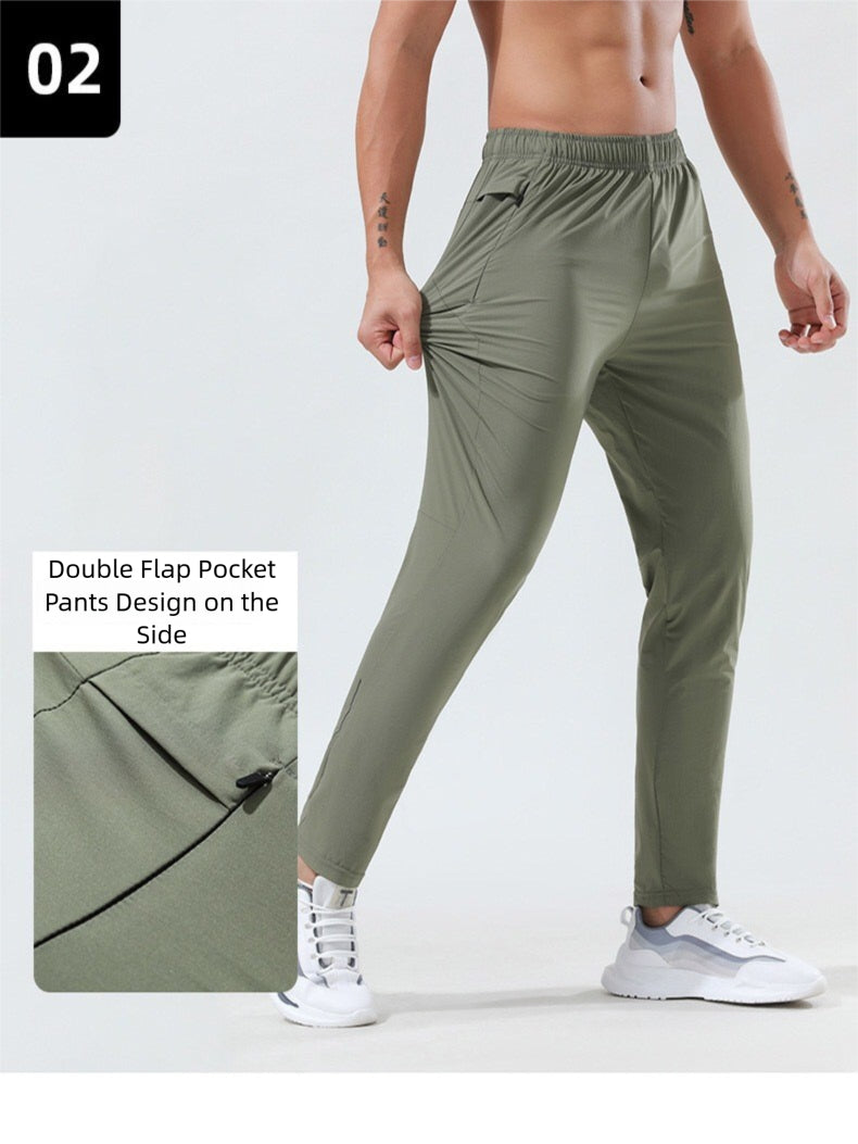 Sports Pants Men's Spring and Autumn Thin Outdoor Running Fitness Yoga Leisure Quick Dry Training Pants