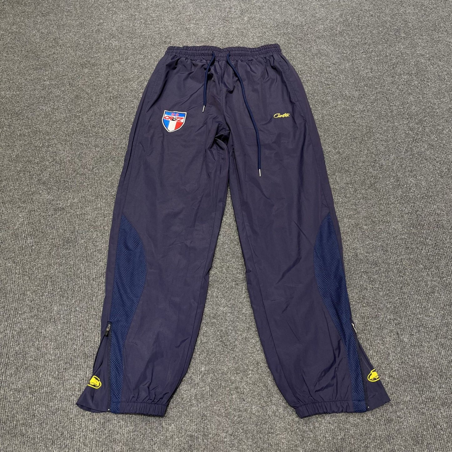 Gmabcd New Corteiz Alcatraz Embroidered Logo Woven Casual Sports Suit Spring Thin Long Pants with Zipper