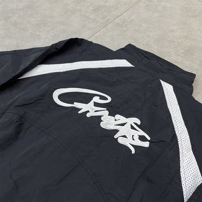 Gmabcd New Corteiz Alcatraz Embroidered Logo Woven Casual Sports Suit Spring Thin Long Pants with Zipper