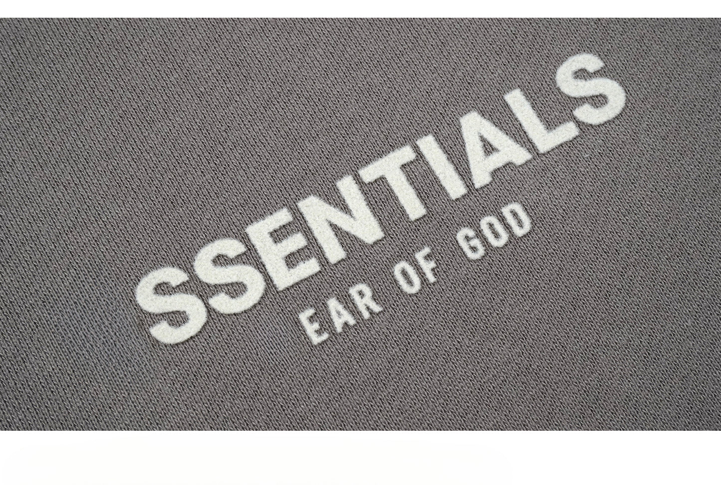 ESSENTIALS HOODIE FOG Season 8 Flocked Small Label Versatile Hooded Sweatshirt Fleece Lined